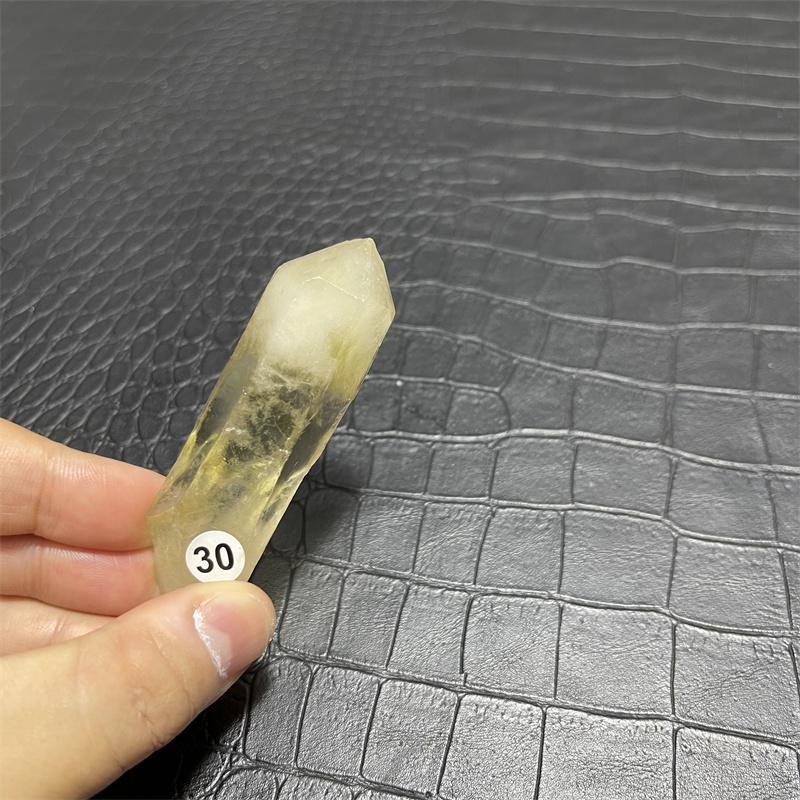 Hot for sale!Natural yellow crystal wand point crystal smoky topaz point reiki healing as a gift