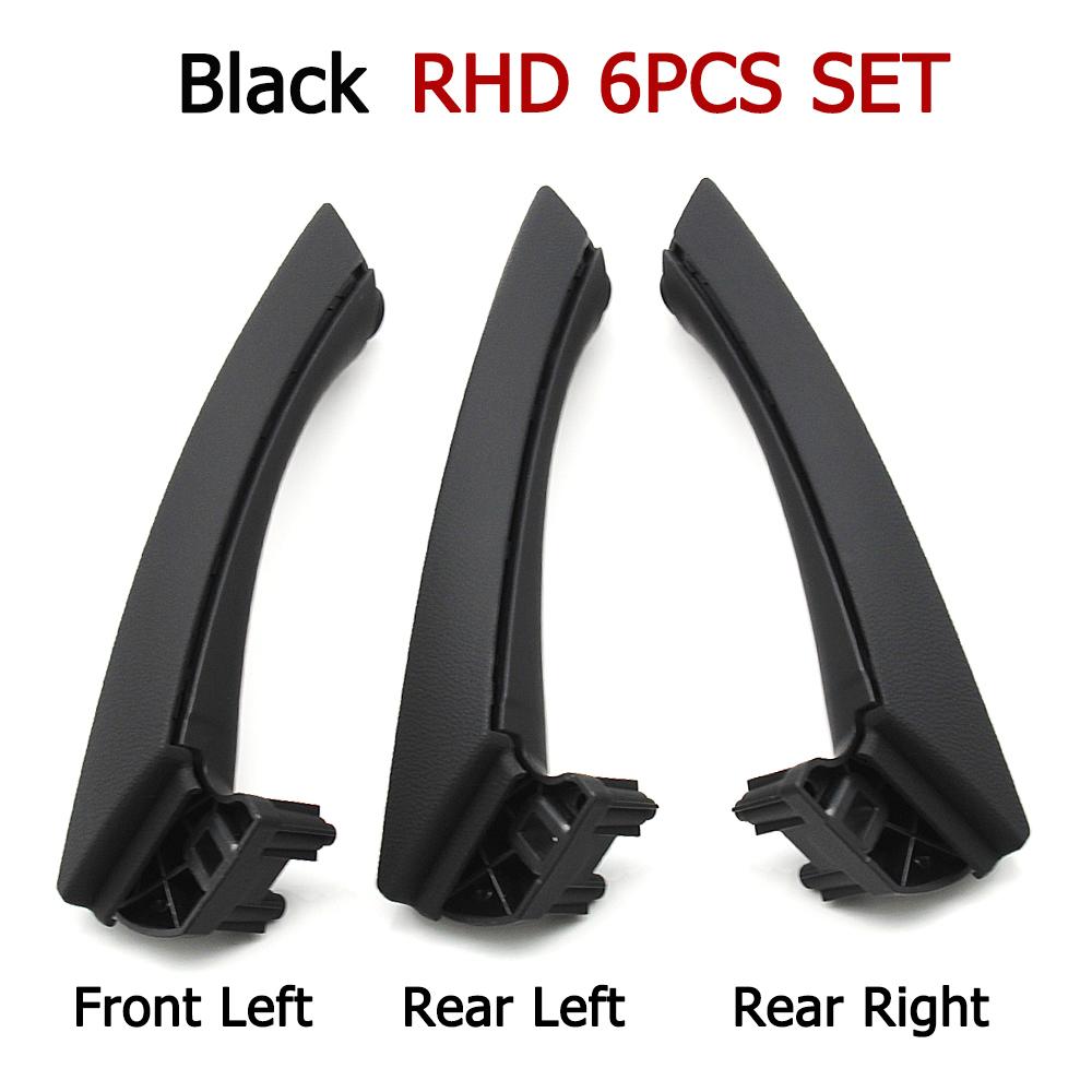 6PCS Full Set LHD RHD Passenger Interior Door Pull Handle Cover Trim For BMW 3 Series E90 E91 E92 316 318 320 325 328i 2004-2012