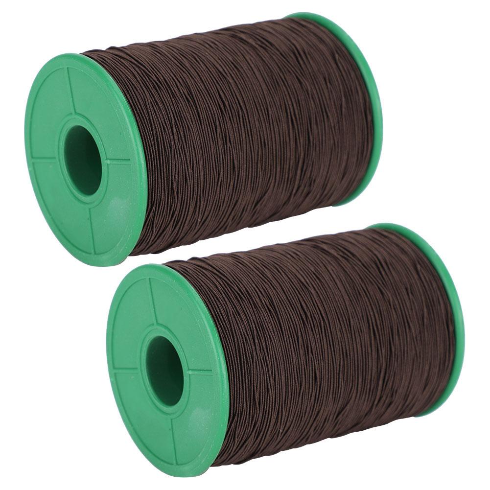 2 Roll Elastic Cord Beading Thread Bracelet Necklace Bead Making Black 1mm 350meter/roll