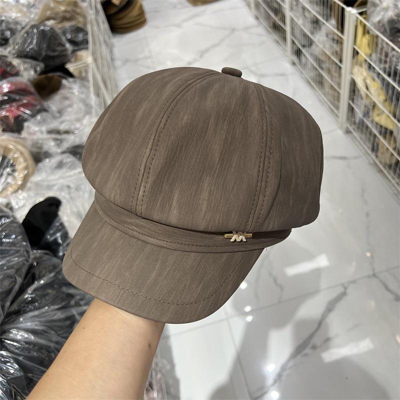 

Текстурная восьмиугольная шляпа детская весенне-осенняя для путешествий, с темпераментом, универсальная для лица, шляпа маленького художника, тренд M（56-58cm）