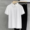 Turn-down Collar Business Casual Fashion T-Shirts Pullovers Temperament Simplicity Solid Button Short Sleeve Men's Clothing 2026