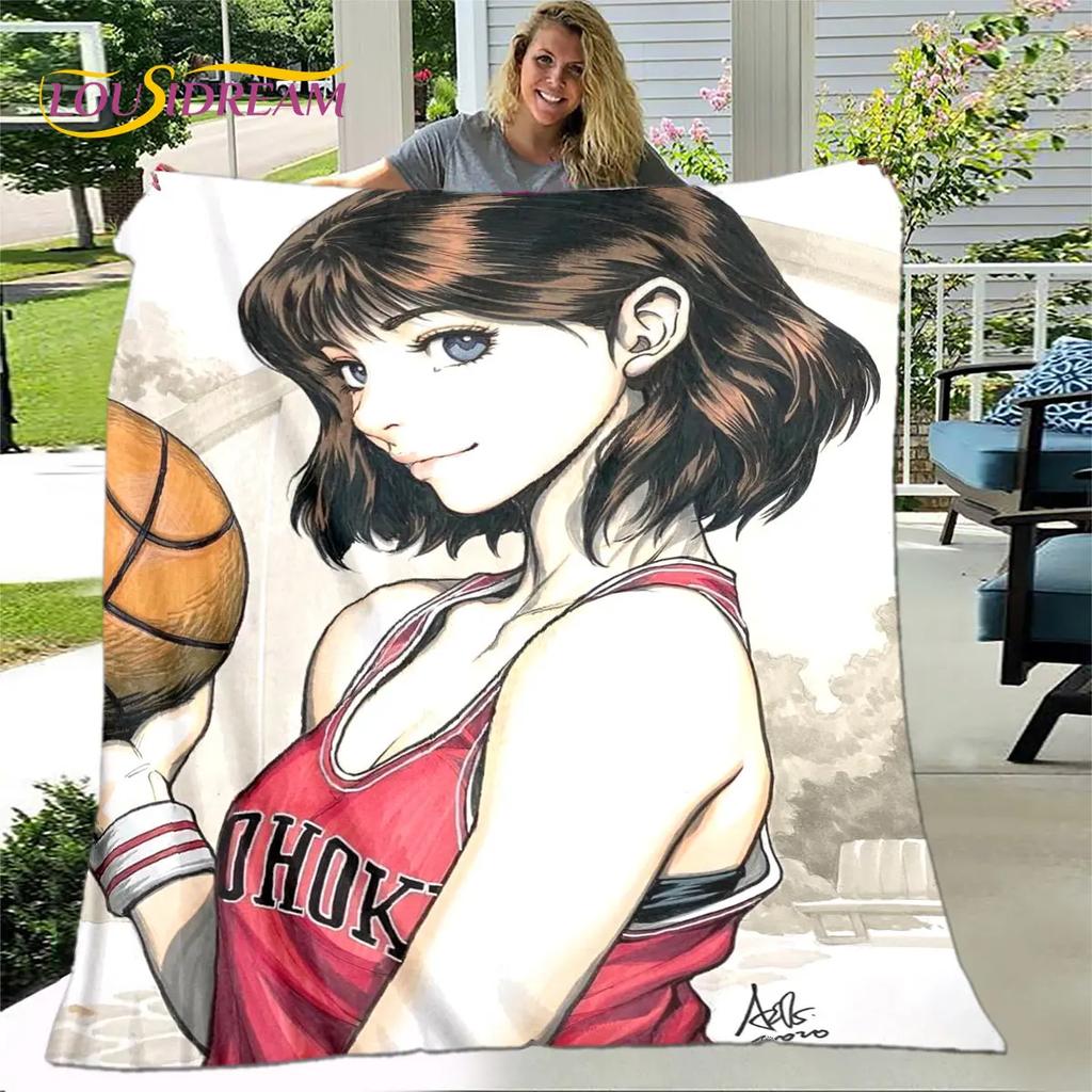 Slam Dunk Anime Karikatür Yumuşak Peluş Battaniye, Flanel Battaniye Atmak Battaniye Oturma Odası Yatak Odası Yatak Kanepe Piknik Örtüsü Bettdecke