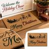 Christmas Sleigh Design Coir Doormat Non- Entrance for Festive Home Decoration