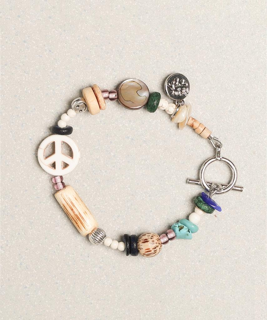 Towtow Archive Peace Mark Symbol Bracelet Ivory