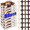 20/80pcs New Wood Crosses Charms for DIY Jewelry Marking Finding Bracelet Necklace Small Cross Jewelry Pendants Components Gifts