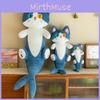 Plush Shark Cat Pillow Toy Soft Filled Doll Stuffed Animal Cozy Home Decor Gift