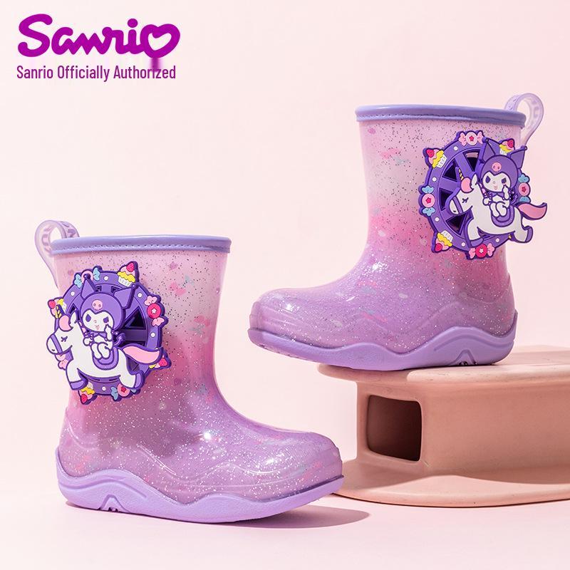 Sanrio Kids' Lightweight, Non-slip, Wear-resistant Cute Rain Boots for Girls and Toddlers