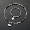 2 Pieces Of Women's Creative Pearl Love Necklace With Bracelet Zircon Set For Weddings, Banquets, Parties, Festivals, Gifts8162