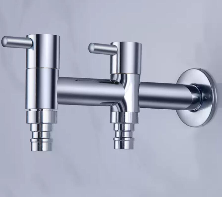 Garden Faucet Brass Double Handle Double use bib-cock faucet washing machine faucet copper bibcock,Toilet tap,Garden faucet