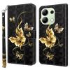 For Xiaomi Redmi Note 13 4G Leather Case 3D Pattern Printing Phone Wallet Cover