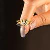 1 Set Women Ring with Greeting Card Irregular Personality Mother's Day Gift Hollow Love