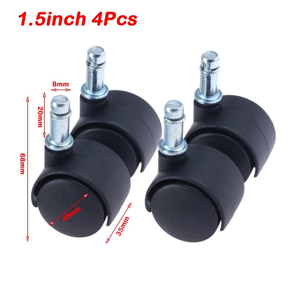 4Pcs Silent Operation Swivel Casters  for Furniture Office Chair Suitcase Trolley