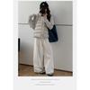 Women Loose Hooded Thickened Knit Sleeve Spliced Padded Winter Cotton Coat
