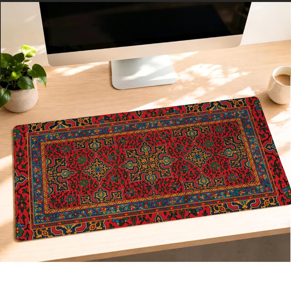 Persian Rug Carpet Red Mousepad Speed Office Desk Accessories Gaming Mats Mouse Carpet Mouse Mat Desk Pad Set Up Computer