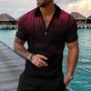 European and American POLO Lapel New Casual Short-sleeved 3D Pattern Spot Summer Daily T-shirt