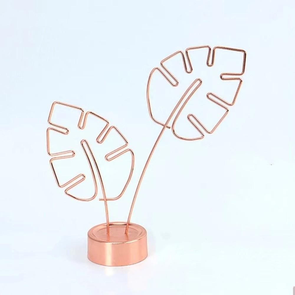 Leaf Vein Business Card Holder Metal Menu Holder Minimalism Photo Holder  Decor