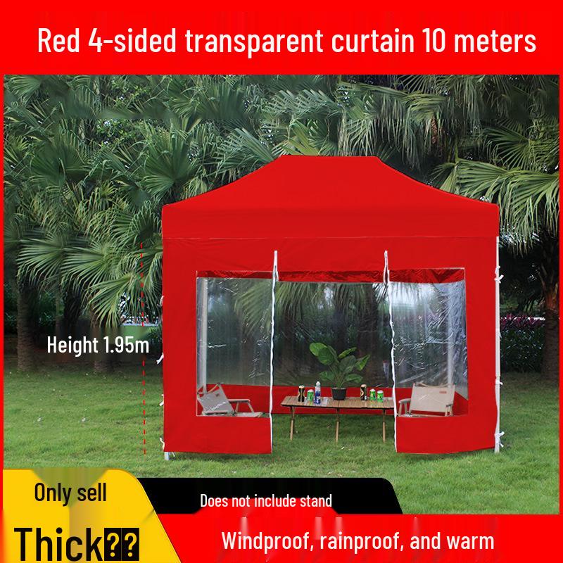 Transparent Tent Side Panel: Windproof & Waterproof Outdoor Canopy Enclosure with Thick Fabric and Durable Edging