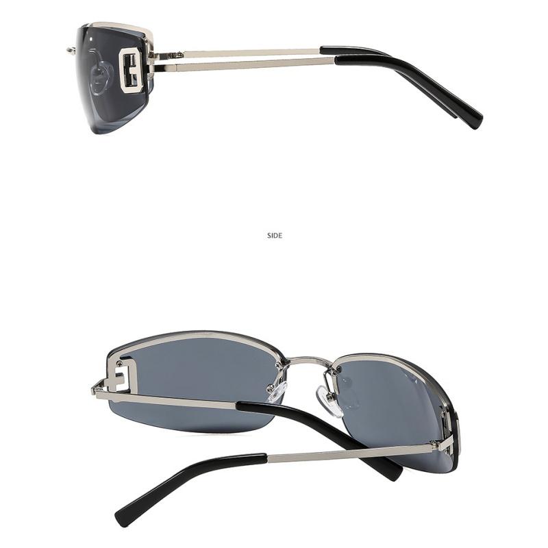 Women's sunglasses, men's and women's fashion frameless sunglasses