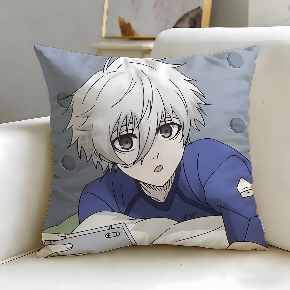 popular anime Blue Lock Cushion Cover Soft & Easy-Wash Pillow Case – Versatile for Couch, Bed, Travel and Office
