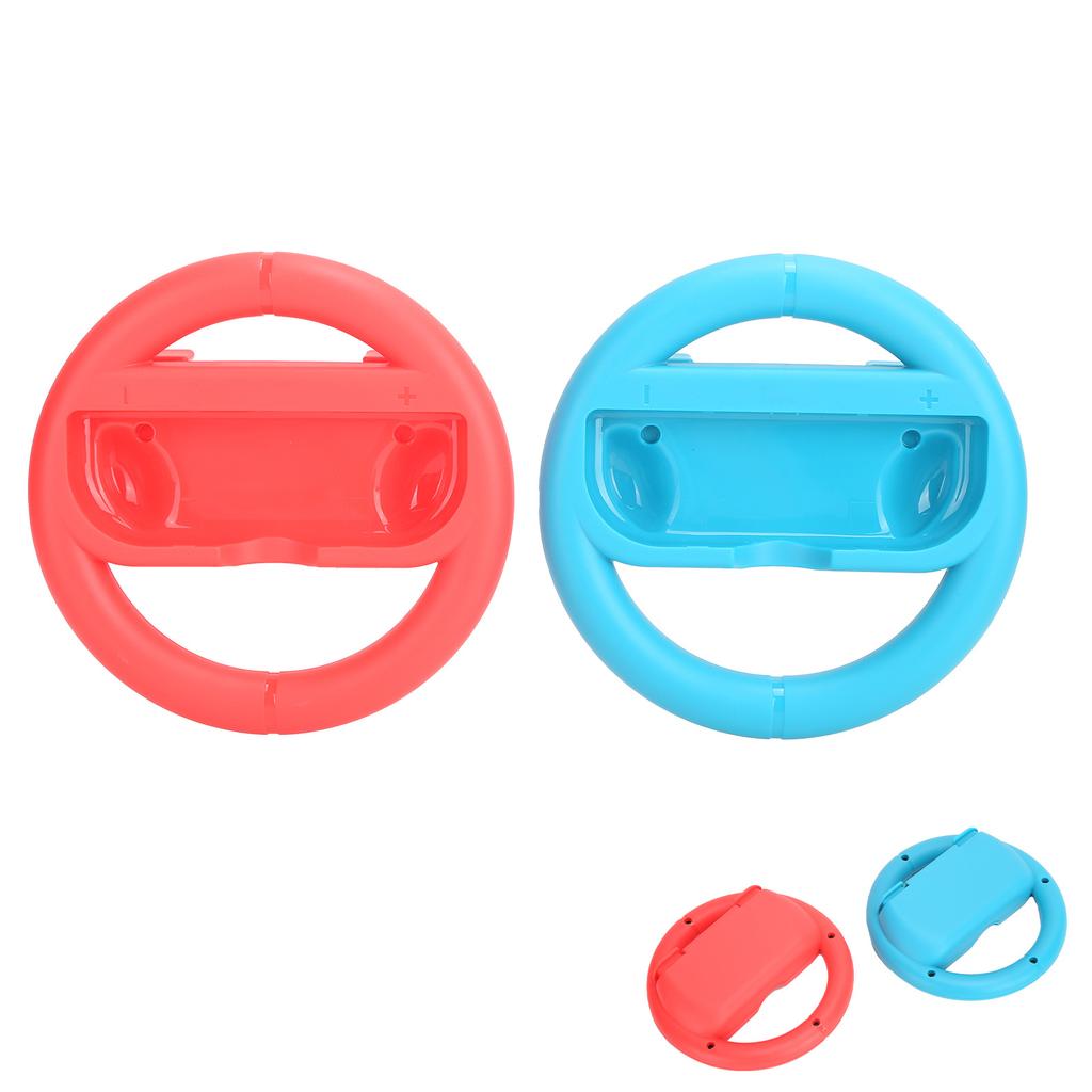 1 Pair Racing Steering Wheel Red and Blue Steering Wheel Grip for Switch Switch Lite