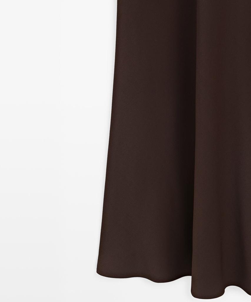 Masimodutti Fluid Satin Midi Dress