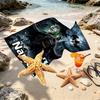 Custom Name Personalized Batman Print Beach Towel, for Trip Camping Beach Party Home Decor, Birthday Gift for Family & Friends