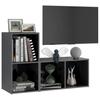 TV Cabinets 2 Pcs High Gloss Grey 72 X 35 X 36.5 Cm Engineered Wood