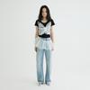 Leobyui Mesh Wrap Skirt White