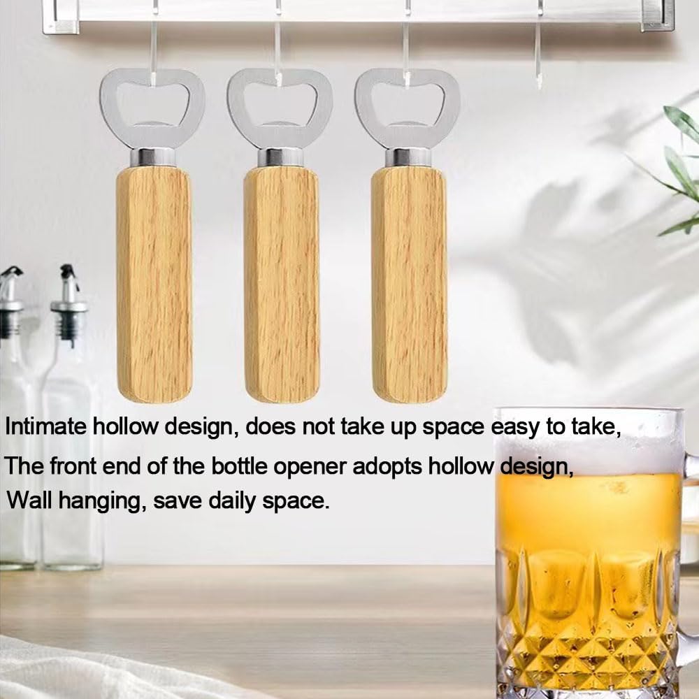 1/2/5 Stück Holzgriff Bierflaschenöffner Kommerzieller Holzflaschenöffner Edelstahlflaschenöffner Kreativer Flaschenöffner
