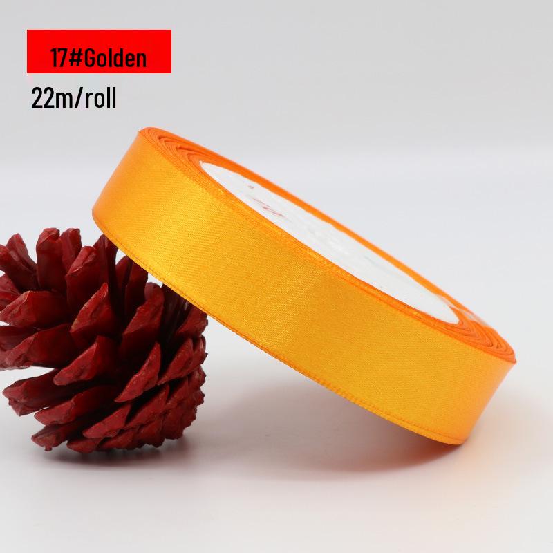 Ruban Tissé en Polyester de 2,5 cm pour l'Emballage de Cadeaux Floraux, les Gâteaux de Mariage et les Décorations dans des Couleurs Soie