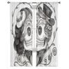 Love Skull Flowers Window Treatment Tulle Modern Sheer Curtains for Kitchen Living Room the Bedroom Curtains Decoration