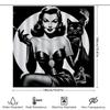 Vintage Retro Style Cat Lady Shower Curtain Classic Black White Print Bathroom Decor Perfect Gift For Women'S Day