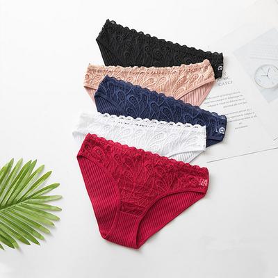 Γυναικεία δαντελένια σώβρακα Σέξι φλοράλ σλιπ Εσώρουχα Δέρμα -Φιλικά σλιπ Γυναικεία βαμβακερά εσώρουχα