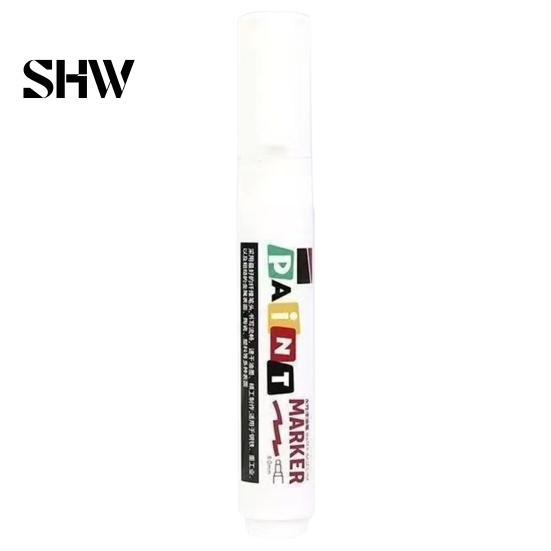Rubber Tire Paint Pens 12 Colors Flat Tip Marker, Oil Based Broad Pen for Metal Heavy Duty Steel Glass Leather, Waterproof Quick Dry Touch Up