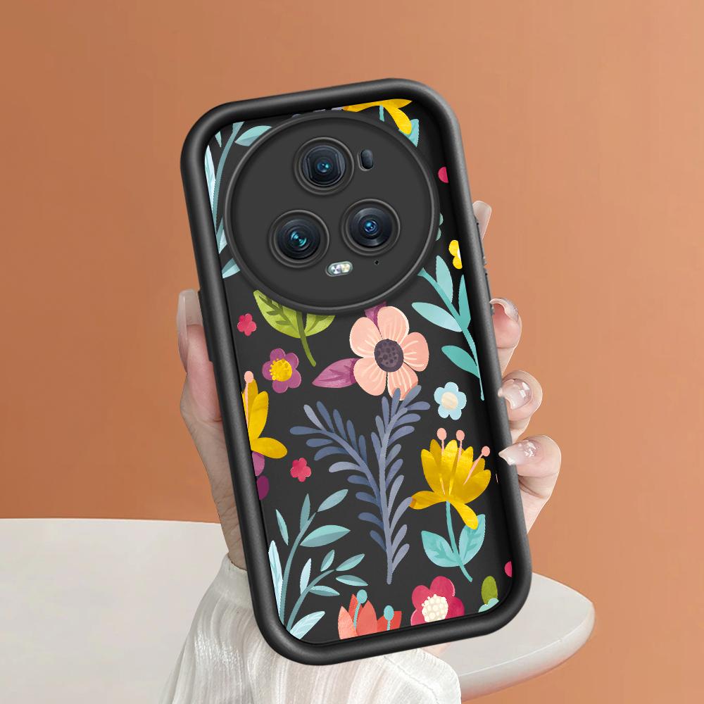 Soft Silicone Square Ladder Printing Pattern Phone Casing Full Cover Camera Shockproof Protection Rubber Case for Huawei Honor