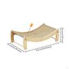 Cat Scratcher Bed ScratchResistant Lounger with Wooden Frame Elevated Pet Resting and Playing