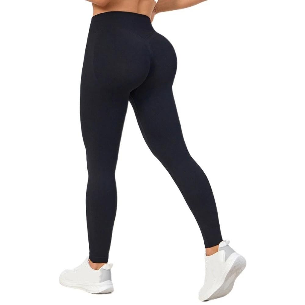 

Tummy Control Women Yoga Long Pants High Waist Sports Yoga Pants Fitness Legging Outdoor XL чёрный