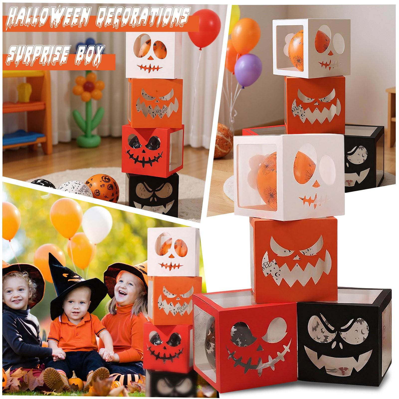 

Хэллоуин Тыква Голова Коробка Украшение, Атмосферное Украшение, Вечеринка Вечеринка Коробка Сюрприз One Size