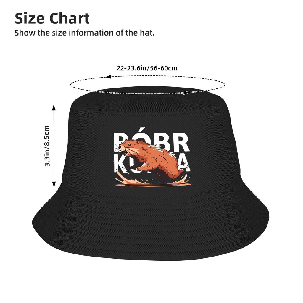 Bobr Kurwa Meme Bucket Hat for Men Women Beach Funny Beaver Field Hat Trendy Packable for Hiking Fishing Fisherman Cap Panamka