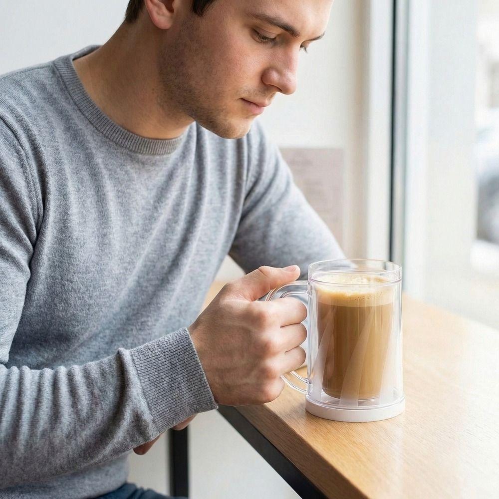 Plastic Cold Drink Chilled Cups Large Capacity Freeze Beer Glass Double Interlayer Cup Barbecue