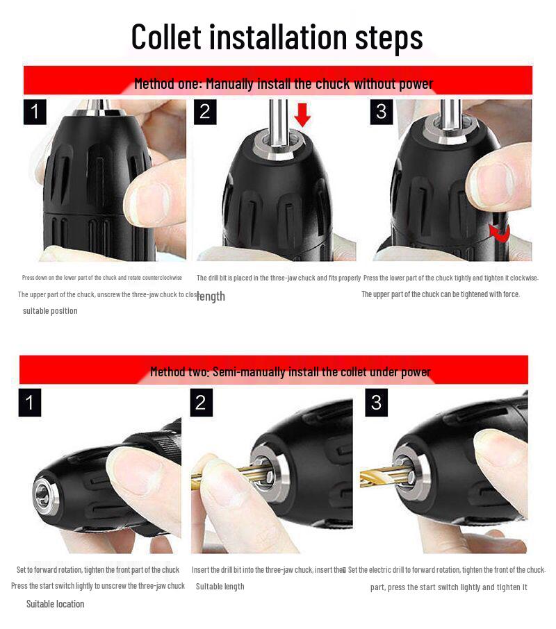 Industrial Grade Dual-Speed Rechargeable Lithium Hand Drill & Electric Screwdriver