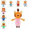 Cute Kid E Cats Stuffed Animal With Short Plush Material For Children And Gift Giving