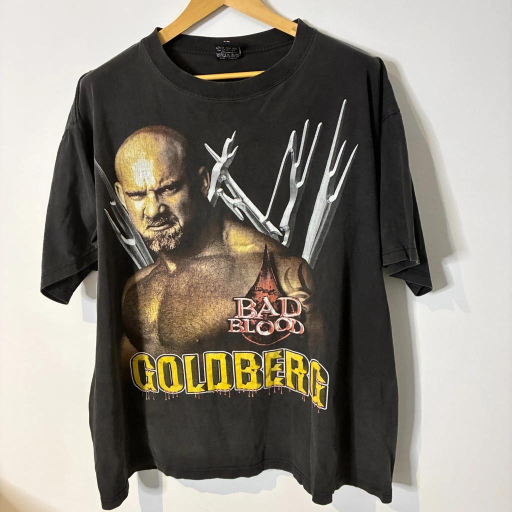 Vintage WWE Goldberg Shirt Mens XL Extra Large Bad Blood Graphic Print