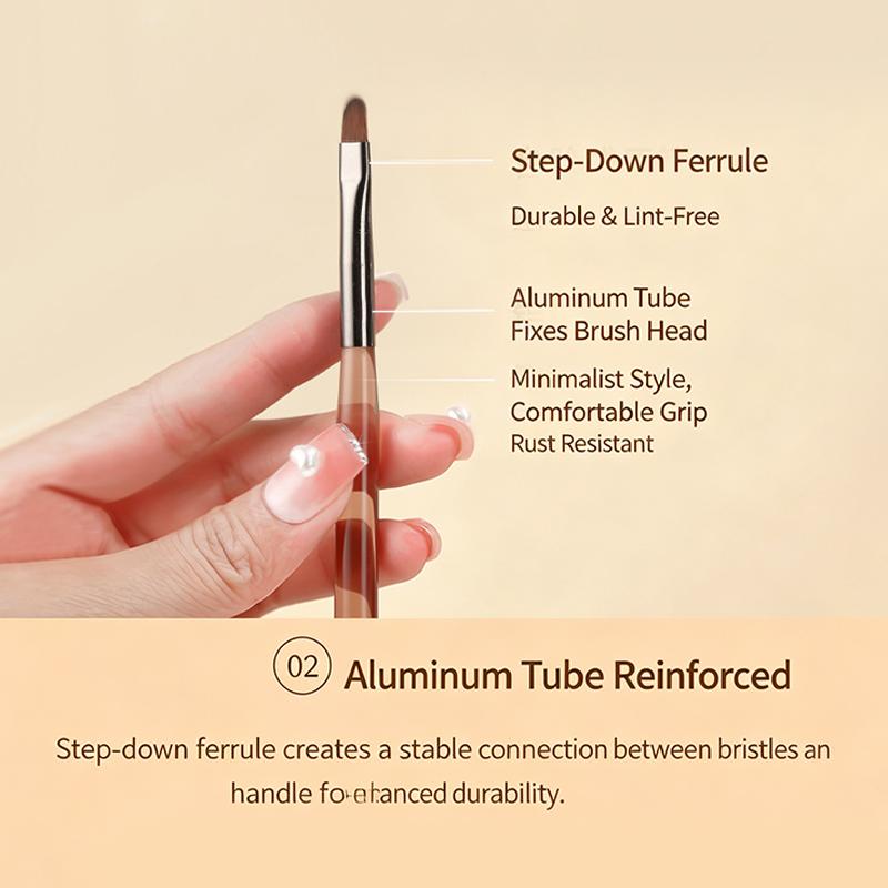 9Pcs Acrylic Manicure Brush Pen Kit Multi Functional Heads Non-slip Comfort Grip for Travel Emergency Nail Repair