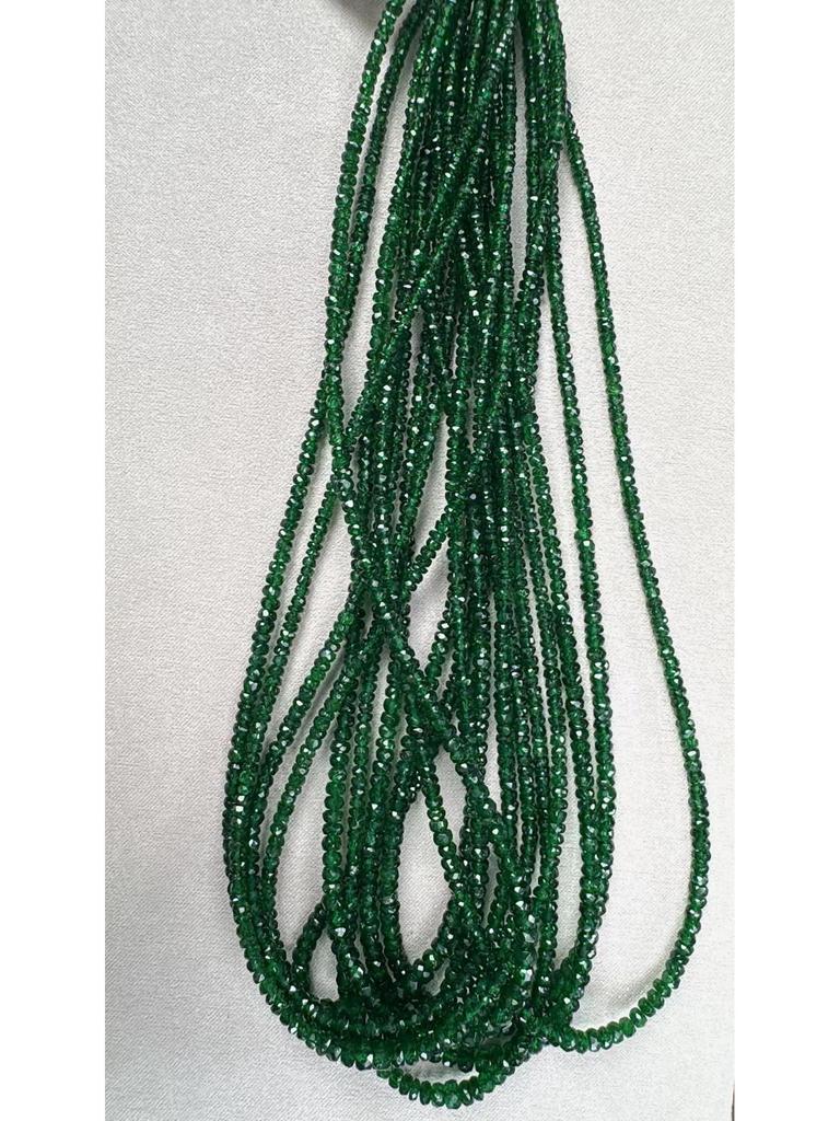 Natural High-Quality Tsavorite Beaded Necklace with Gemstone Spacer Beads for DIY Jewelry and Bracelets