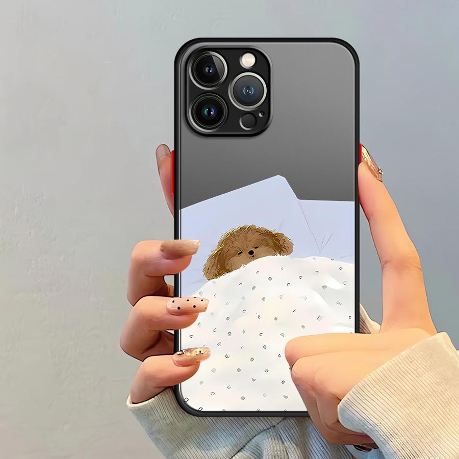 Cute Dog Cat Couple Case for iPhone 17 Pro Max 13 Mini 15 12 Air 16 Plus 7 8 SE XS XR 14 11 Funda Back Phone Cover