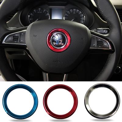 Pegatinas decorativas con el logotipo del volante para Octavia 2, 7, A7, A5, Rapid, Fabia Superb, accesorios para coche.
