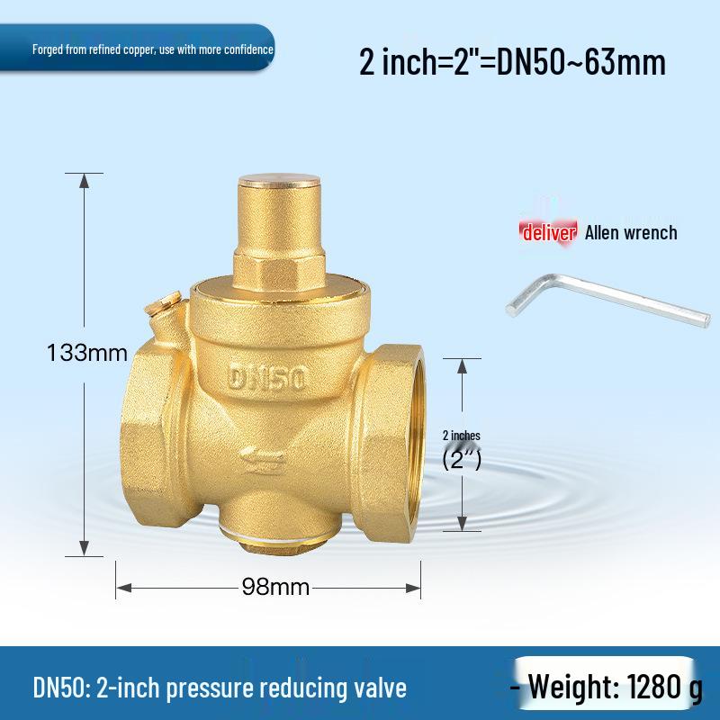 Adjustable Brass Water Pressure Reducing Valve for Heaters & Purifiers
