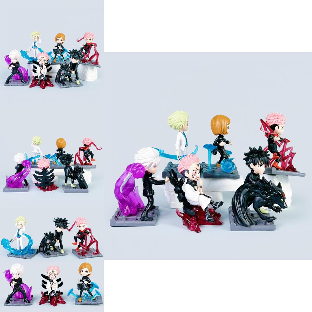 Jujutsu Kaisen Pvc Figurine Collection With Battle Scene Effects For Collectors And Decor