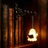 Reading Ghost Lamp Bookshelf Light, Vintage Metal Book Nook Lamp, Spooky Bookend Unique Gift for Lovers Ornament, Warm LED Shelf Light Decor